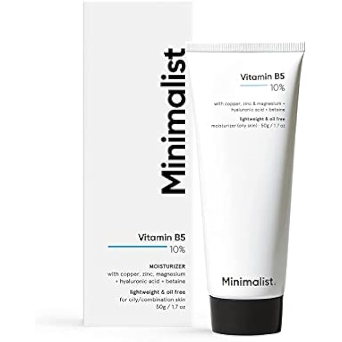 MINIMALIST 10% VITAMIN B5 GEL FACE MOISTURIZER FOR OILY SKIN | OIL-FREE | FAST ABSORBING | NON STICKY | FRAGRANCE FREE | 50 G - Image 1